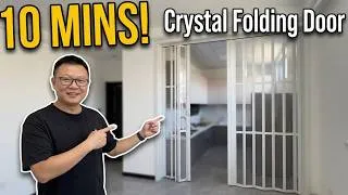 Thumbnail: Crystal Folding Door: Space-saving & Easy 10-Min Install!#doors #slidingdoor #screendoor