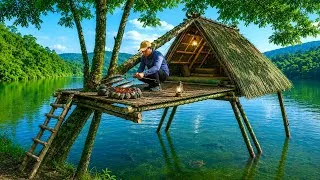 Thumbnail: Building a Tree Shelter by a Wild Lake | Solo Bushcraft Survival | FULL Movie