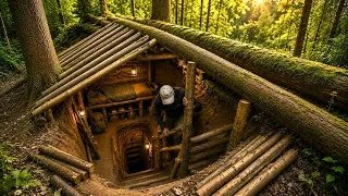 Thumbnail: Building a Hidden Underground Shelter Beneath a Fallen Tree | Solo Bushcraft Survival