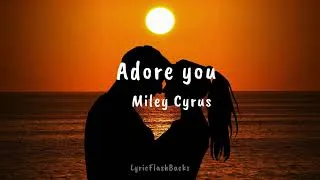 Thumbnail: Miley Cyrus Adore you (Lyric/Letra)