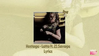 Thumbnail: Hostage - Latto ft. 21 Savage (Lyrics)