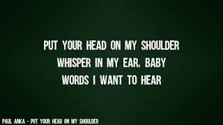 Thumbnail: Paul Anka - Put Your Head On My Shoulder (Lyrics Video)