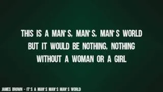 Thumbnail: James Brown - It's A Man's Man's Man's World (Lyrics Video)