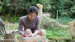 Thumbnail: A genius girl repairs and replaces parts, miraculously reviving a dual-axle dump truck.