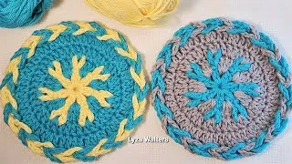 Thumbnail: Crochet Braided Edge Coaster