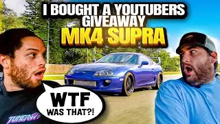 Thumbnail: I Bought a YouTubers GIVEAWAY MK4 Supra From an Auto Auction...
