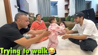 Thumbnail: Kamil ko chalne ki practice karwa rahe pap or mai😍❤️