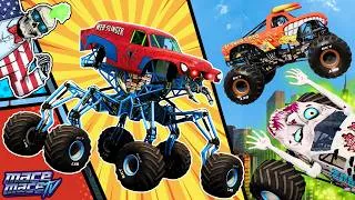 Thumbnail: Monster Jam INSANE Racing, Freestyle and High Speed Jumps #128 | BeamNG Drive | Grave Digger