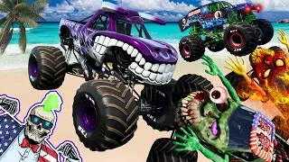 Thumbnail: Monster Jam INSANE Racing, Freestyle and High Speed Jumps #127 | BeamNG Drive | Grave Digger