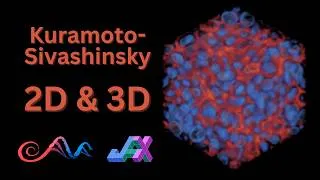 Thumbnail: 2D & 3D KS Equation in JAX using Exponax