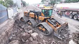Thumbnail: OMG Super!! Machines Build a Strong New Side Road Foundation Bulldozer SHANTUI and Many Trucks