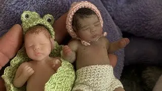 Thumbnail: Marshmallow Blend Silicone Baby - Mini Reborn Doll NEW CUSTOM BLEND SILICONE 