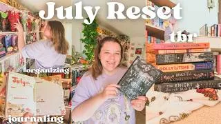 Thumbnail: let's spend the day together 💐⭐️ | picking my July TBR, bookshelf organization, and journaling