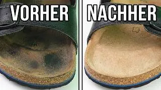 Thumbnail: Sandalen Fußbett mühelos reinigen mit Hausmittel - Birkenstock Innensohle säubern mit Backpulver