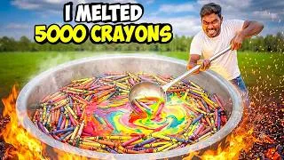 Thumbnail: 🔥Result Will Shock You🤯I Melted 5000 Crayons