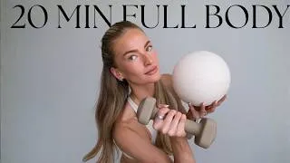Thumbnail: PILATES X STRENGTH Express Full Body Workout | using ball, block + weights