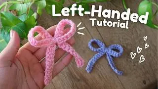 Thumbnail: Simple Crochet Bow for Beginners (Left-Handed Tutorial) | Single Crochet