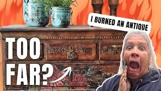 Thumbnail: I burned an Antique.  Pyrography Furniture Art