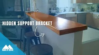 Thumbnail: Floating Kitchen Bar with Hidden Support Bracket