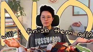 Thumbnail: actually finishing my wips | episode 3 | knitting, crochet, and sewing