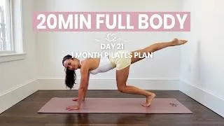 Thumbnail: DAY 21 - 1 Month Pilates Plan || 20MIN Full Body Hourglass Sculpt  || intermediate - no equipment