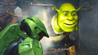 Thumbnail: Master Chief vs Shrek boss fight