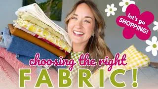 Thumbnail: ✂️ Let's chat FABRIC! How I choose fabric for my sewing projects | basics + lets go shopping!