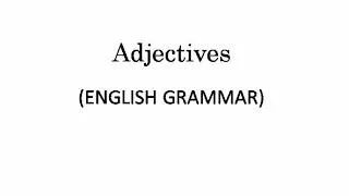 Thumbnail: Adjectives in brief