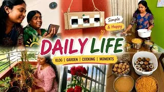 Thumbnail: అమ్మ తెచ్చిన Snacks 😍 | Balcony Garden Update | Bird Nest Making | Telugu Lifestyle Vlog | shopping 