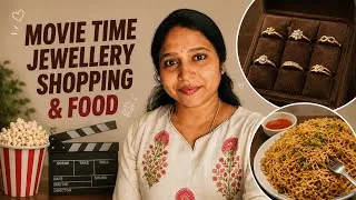 Thumbnail: Movie Time 🎬 | Gold Shopping 💍 | Food & Fun 🍽️ | Full Day Telugu Vlog