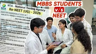 Thumbnail: MBBS STUDENTS TRY TO SOLVE RE-NEET 2026 PAPER…. (pass or fail?)😵‍💫😱📝 #reneet 