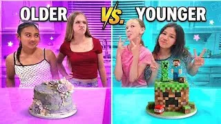 Thumbnail: Older Sisters vs Younger Sisters Cake Challenge!!