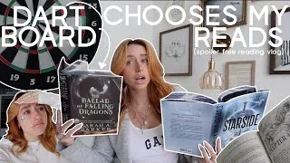 Thumbnail: throwing a dart & *reading* where it lands🎯⭐️ep.03 (spoiler free reading vlog)