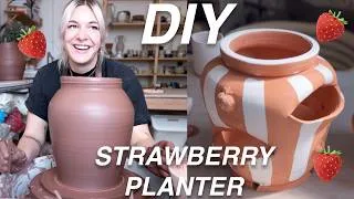 Thumbnail: Making terracotta strawberry planters on the pottery wheel