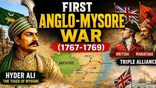 Thumbnail: First Anglo-Mysore War (1767–1769) | Hyder Ali vs British | SSLC History Animation in Kannada