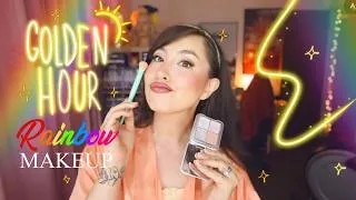 Thumbnail: Golden Hour Sunset Soft Girl Rainbow Summer Makeup! Shop My Stash! Nyx Wondersnatch@r.e.m.beauty