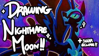 Thumbnail: Drawing Nightmare Moon! | the whole eclipse thing this week!