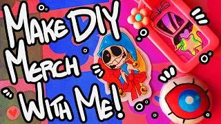 Thumbnail: Make Your OWN OC Merch!! | diy stickers, pins, card holders!