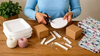 Thumbnail: Look What I Made Using Styrofoam Plates!😱♻️diy home decor🥰how to make incredible idea with trash