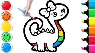 Thumbnail: 🦕 How To Draw a Colorful Dinosaur | Easy Step By Step Tutorial