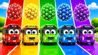 Thumbnail: Wheels on the Bus Song | Learning Colors and Numbers Songs | Colors for Kids Songs | Baby songs