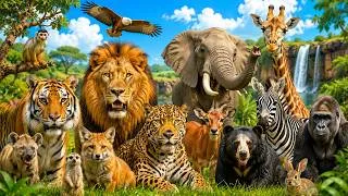 Thumbnail: 🦁🌿 Wild Animals for Kids | Learn Wild Animal Names & Real Sounds 🐘🐯