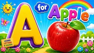 Thumbnail: A for Apple 🍎 ABC Phonics Song 🎤 | A-Z Alphabet Learning for Kids & Toddlers 👶📖 Fun Education 🎵