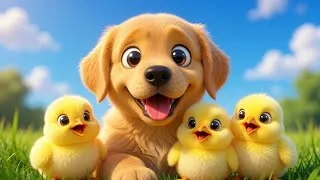 Thumbnail: Animal Sounds for Kids 🐶🐥 | Golden Puppy Helps Lost Chicks Find Mom