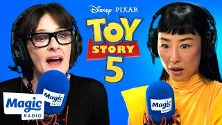 Thumbnail: Greta Lee & Joan Cusack Answer Some Adorable Fan Questions 💙 | Toy Story 5