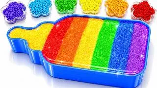 Thumbnail: ASMR Slime Video | How To Make Rainbow Milk Bottle Bathtub With Glitter Slime | Magic Sand B