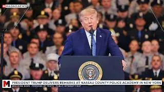 Thumbnail: 🇺🇸 President Trump Slams New York Commie-Democrats at Nassau County Police Academy [FULL SPEECH]