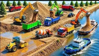 Thumbnail: JCB 5CX 4WD fully loading sand Tata truck signa 4825 | Mahindra Arjun novo 605Di | jcb cartoon