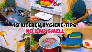 Thumbnail: 10-Daily 🕤Kitchen Hygiene Tips For Neat✨, Clean🫧& Organised🧴Kitchen|| Kitchen Hacks for Housewife ⚡