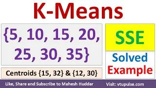 Thumbnail: How to Calculate SSE in K-Means Clustering Select Best Centroids Solved Example Vidya Mahesh Huddar